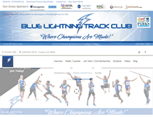 Tablet Screenshot of bluelightningtrack.com